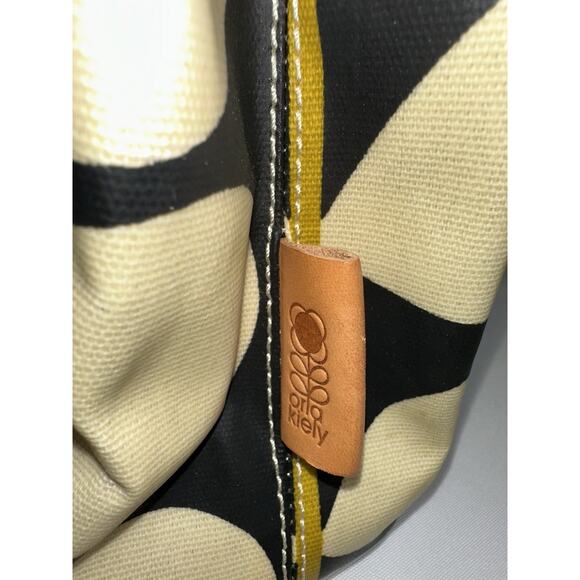 Orla Kiely Rare Cream Black Gold Solid Stem Midi Sling Crossbody Bag - Picture 5 of 16